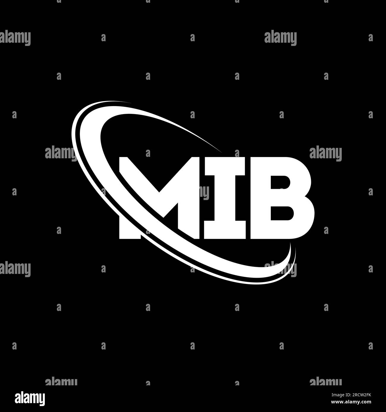 Logo MIB. Lettre MIB. Logo MIB lettre. Initiales MIB logo lié avec cercle et logo monogramme majuscule. Typographie MIB pour la technologie, les entreprises Illustration de Vecteur