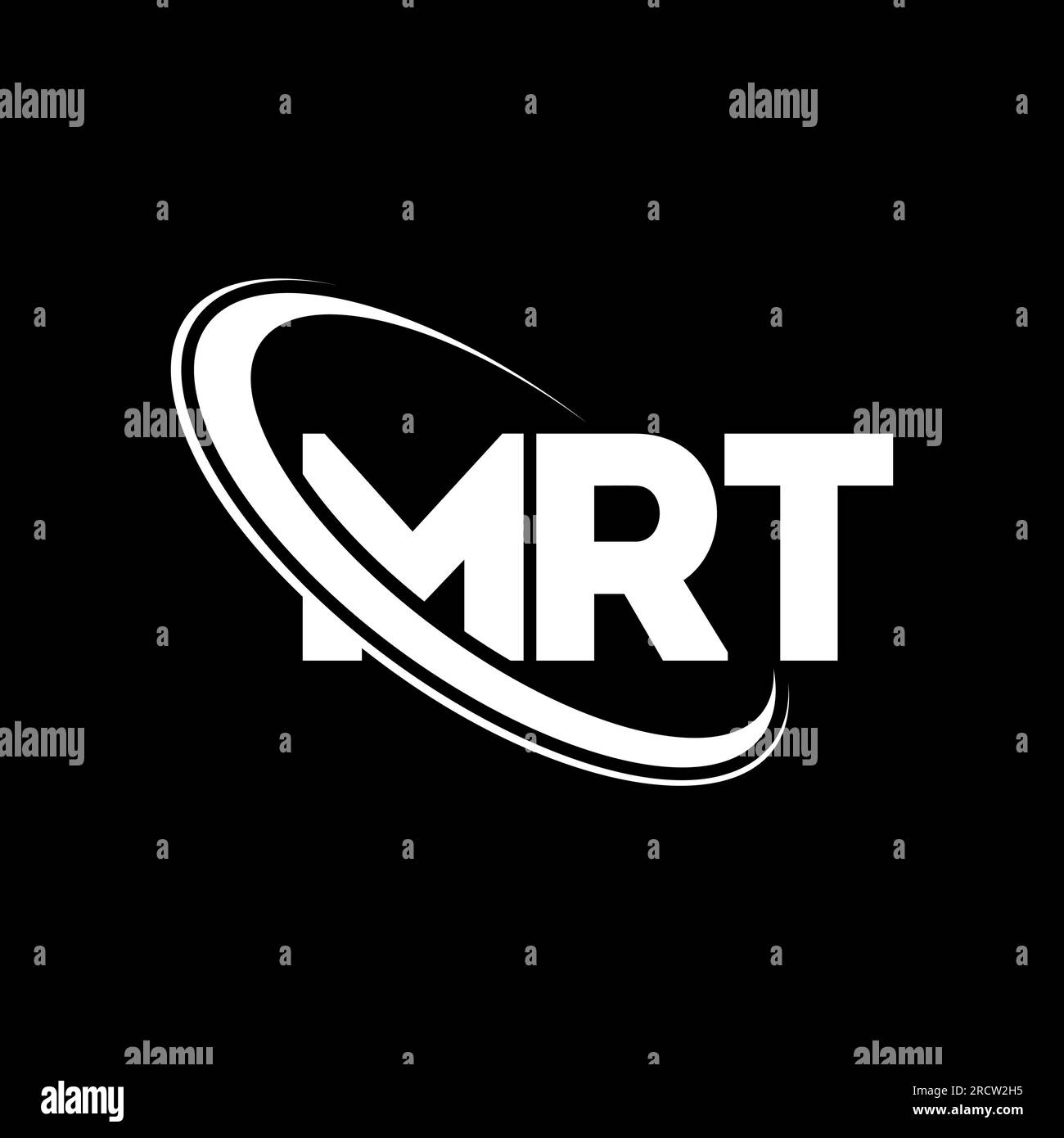 Logo MRT. Lettre MRT. Logo de la lettre MRT. Initiales MRT logo lié avec cercle et logo monogramme majuscule. Typographie MRT pour la technologie, les entreprises Illustration de Vecteur