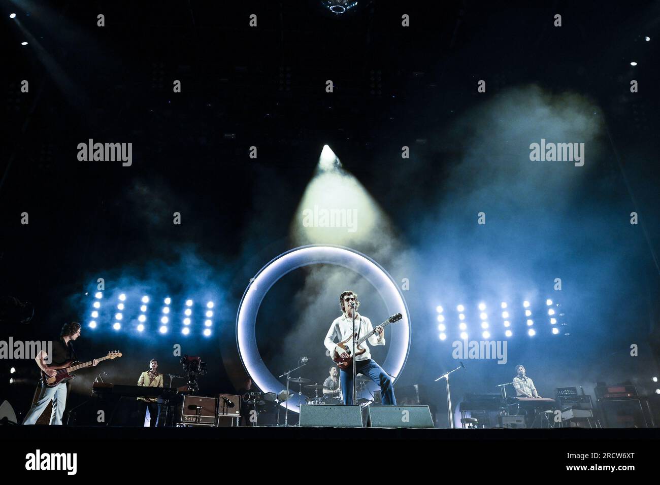 Arctic Monkeys lors de la tournée européenne 2023 Rock in Roma 2023, à Ippodromo delle Capannelle, le 16 juillet 2023 Rome, Italie Banque D'Images Arctic Monkeys lors de la tournée européenne 2023 Rock in Roma 2023, à Ippodromo delle Capannelle, le 16 juillet 2023 Rome, Italie Banque D'Images