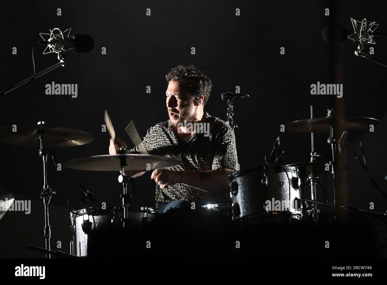 Rome, Italie. 16 juillet 2023. Matt Helders de Arctic Monkeys lors de la tournée européenne 2023 Rock in Roma 2023, à Ippodromo delle Capannelle, le 16 juillet 2023 Rome, Italie crédit : Agence de photo indépendante/Alamy Live News Banque D'Images