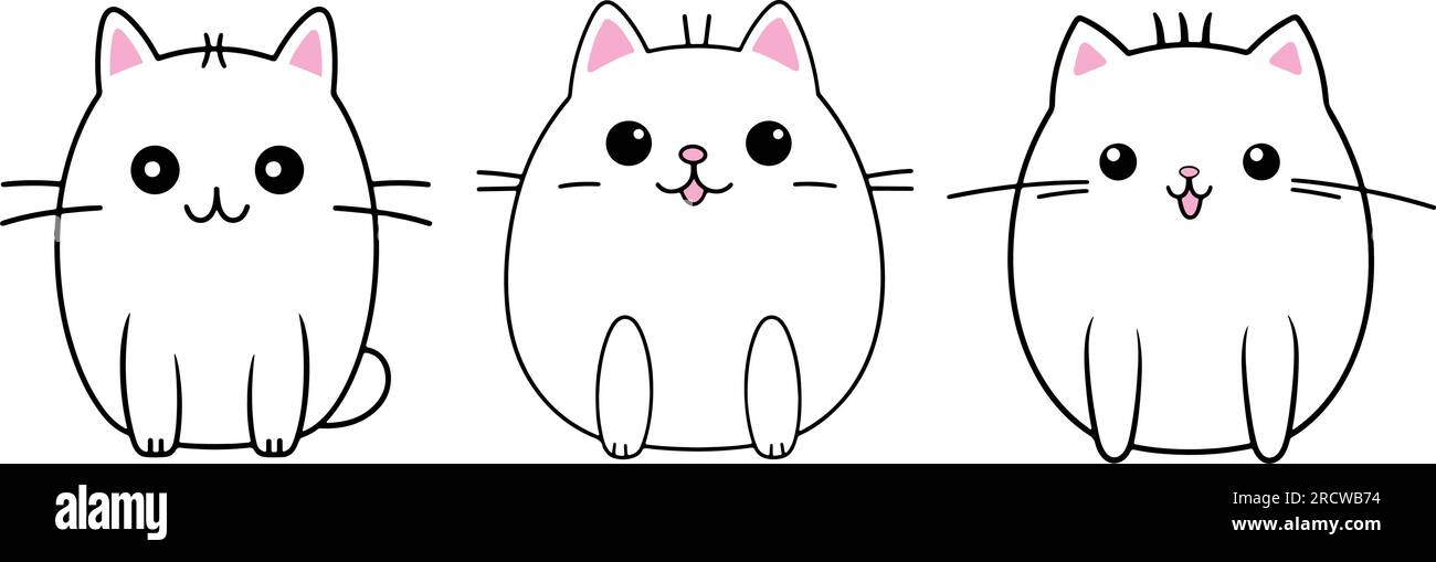 Illustration vectorielle jolie illustration de chat Illustration de Vecteur