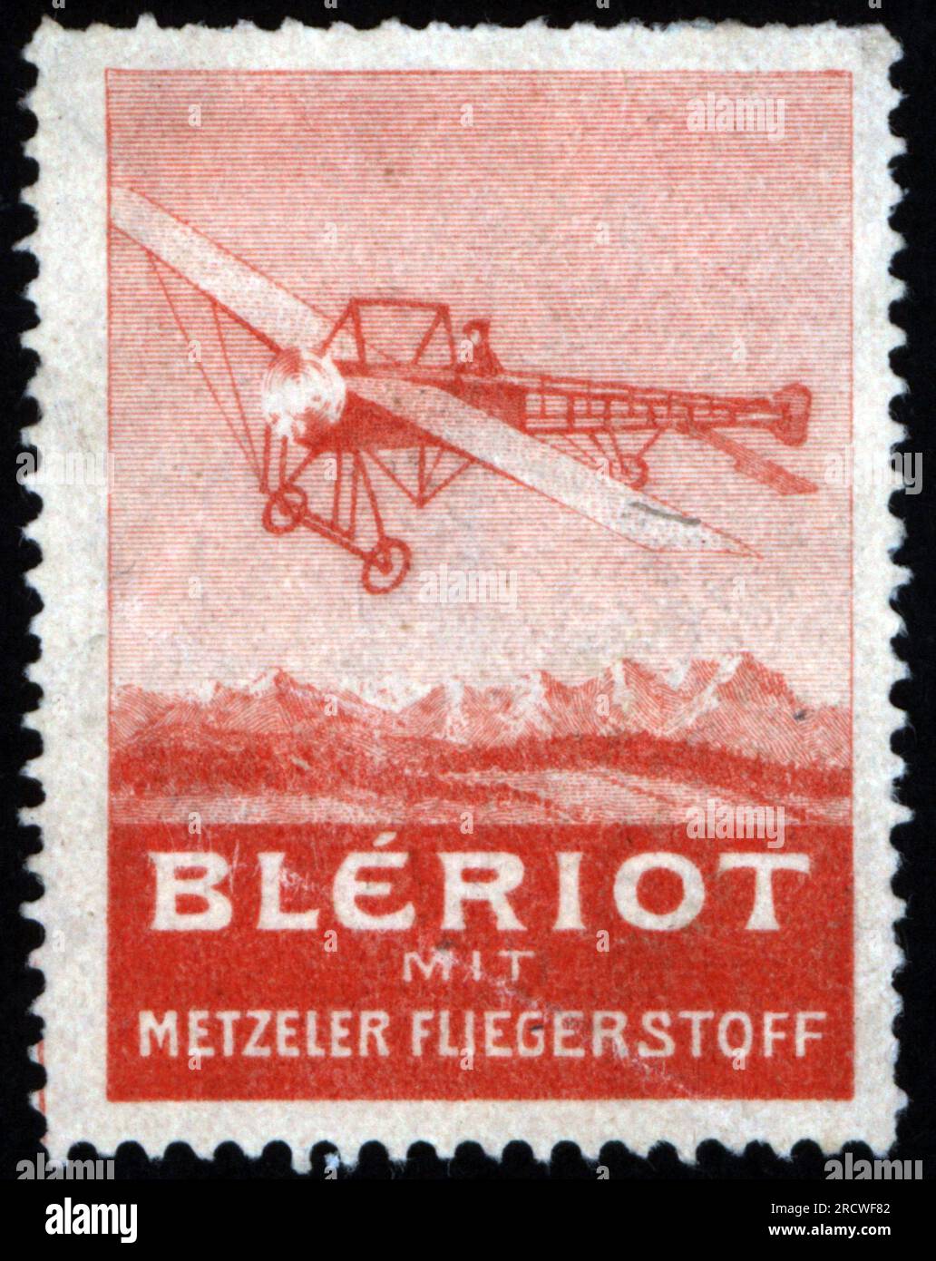 Publicité, transport / transport, avion Bleriot XI, avec tissu avion Metzeler, INFORMATION-AUTORISATION-DROITS-SUPPLÉMENTAIRES-NON-DISPONIBLE Banque D'Images