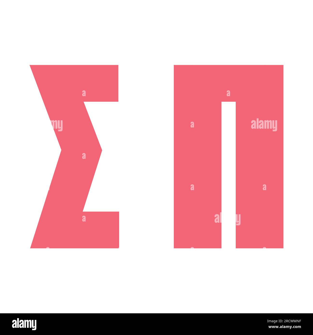 Sigma et symbole pi. Sommation et notation du produit. Alphabet grec Illustration de Vecteur