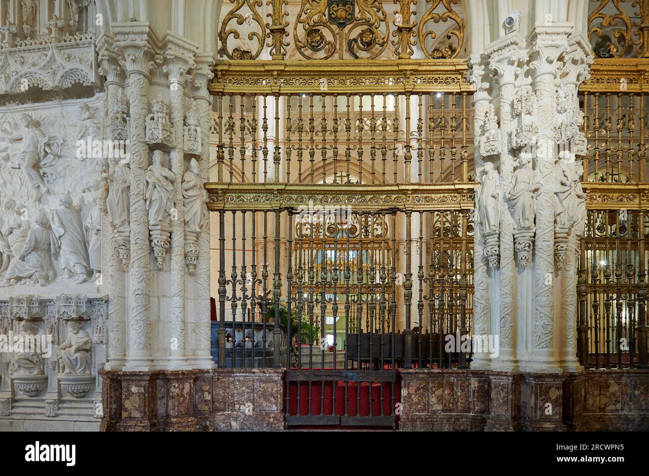 Détail intérieur de la cathédrale de Burgos, Burgos, Castilla y Leon, Espagne Banque D'Images