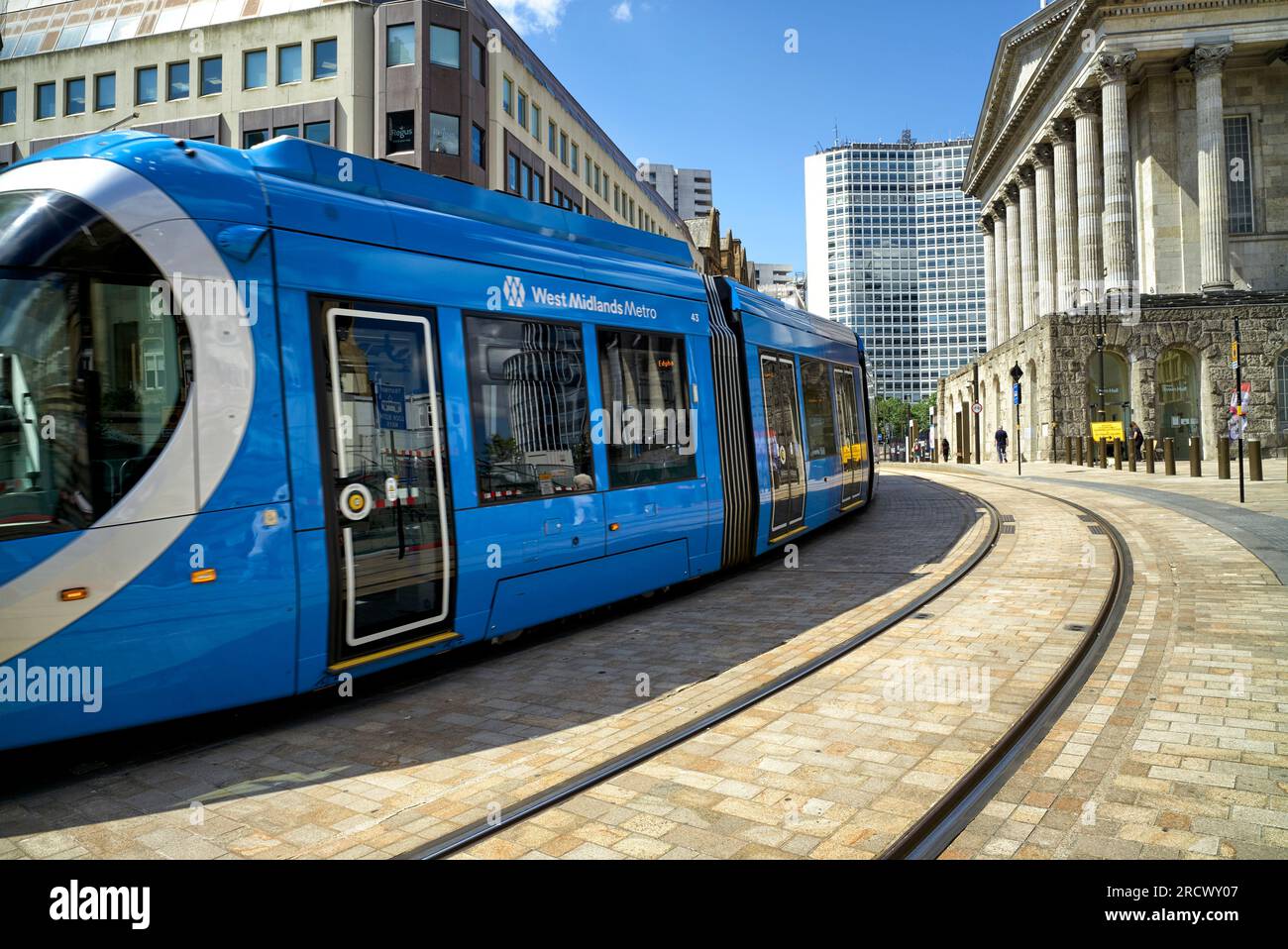 Birmingham Tram Victoria Square Angleterre Royaume-Uni Banque D'Images