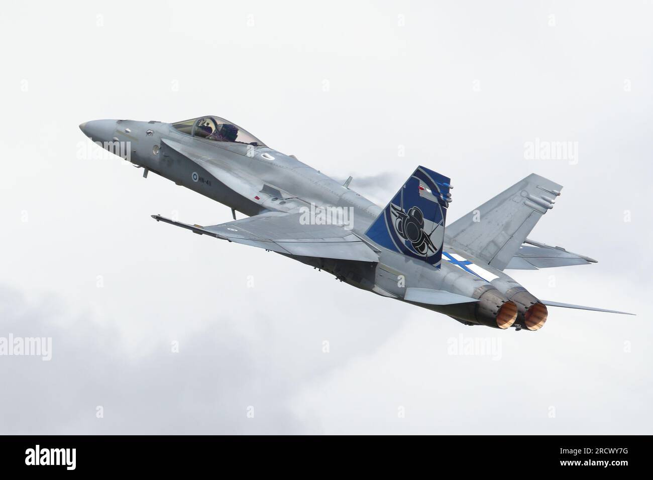 McDonnell Douglas F-18 Hornet au Royal International Air Tattoo 2023 à la RAF Fairford, Gloucestershire, Royaume-Uni Banque D'Images