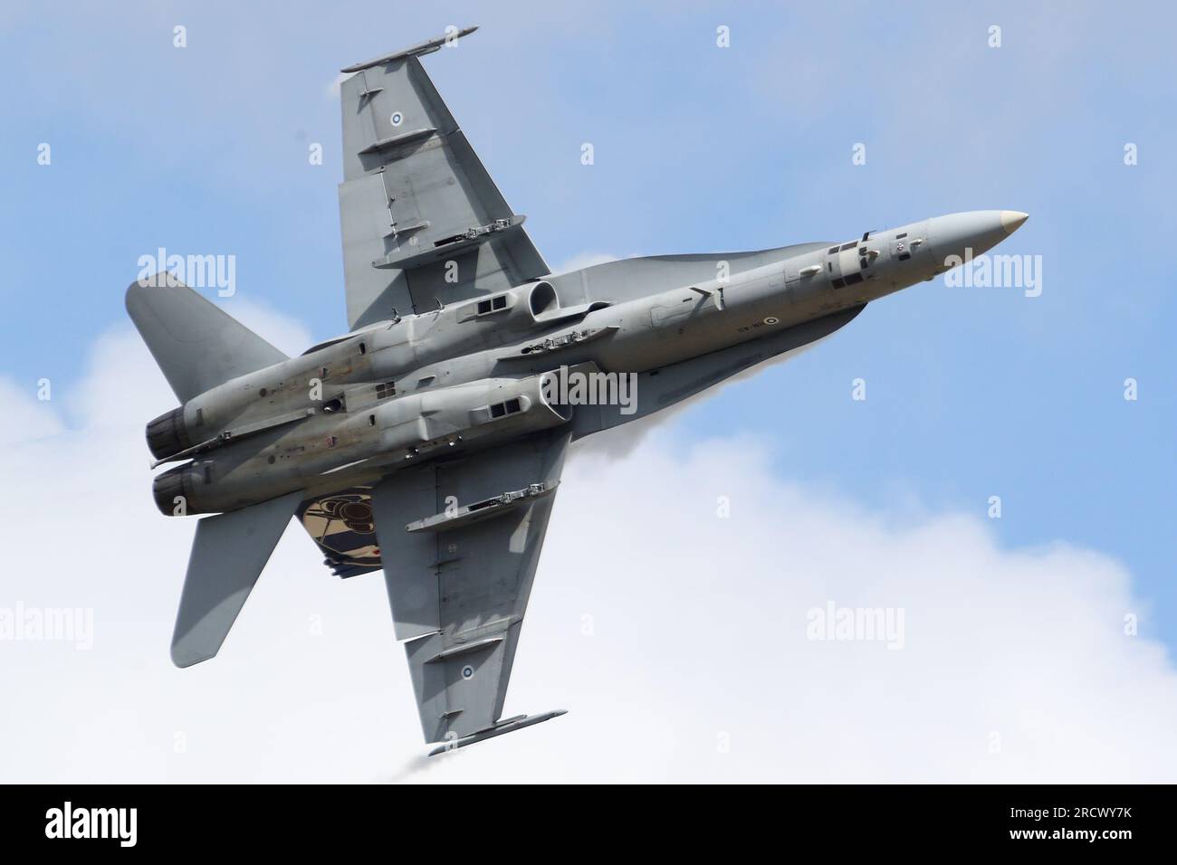 McDonnell Douglas F-18 Hornet au Royal International Air Tattoo 2023 à la RAF Fairford, Gloucestershire, Royaume-Uni Banque D'Images