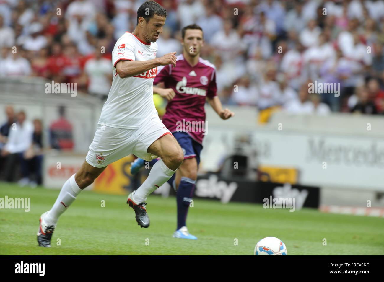 Khalid Boulahrouz VFB Aktion Fußball Bundesliga VFB Stuttgart - FC Schalke 04 - 0:3 6.8.2011 Banque D'Images