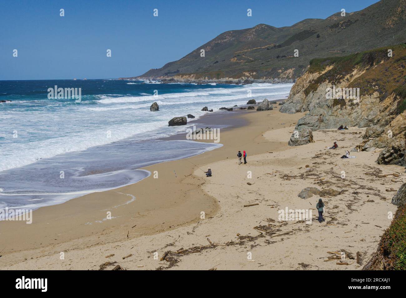 Garrapata Beach, États-Unis, Californie, Pacific Coast Highway, Monterey Banque D'Images