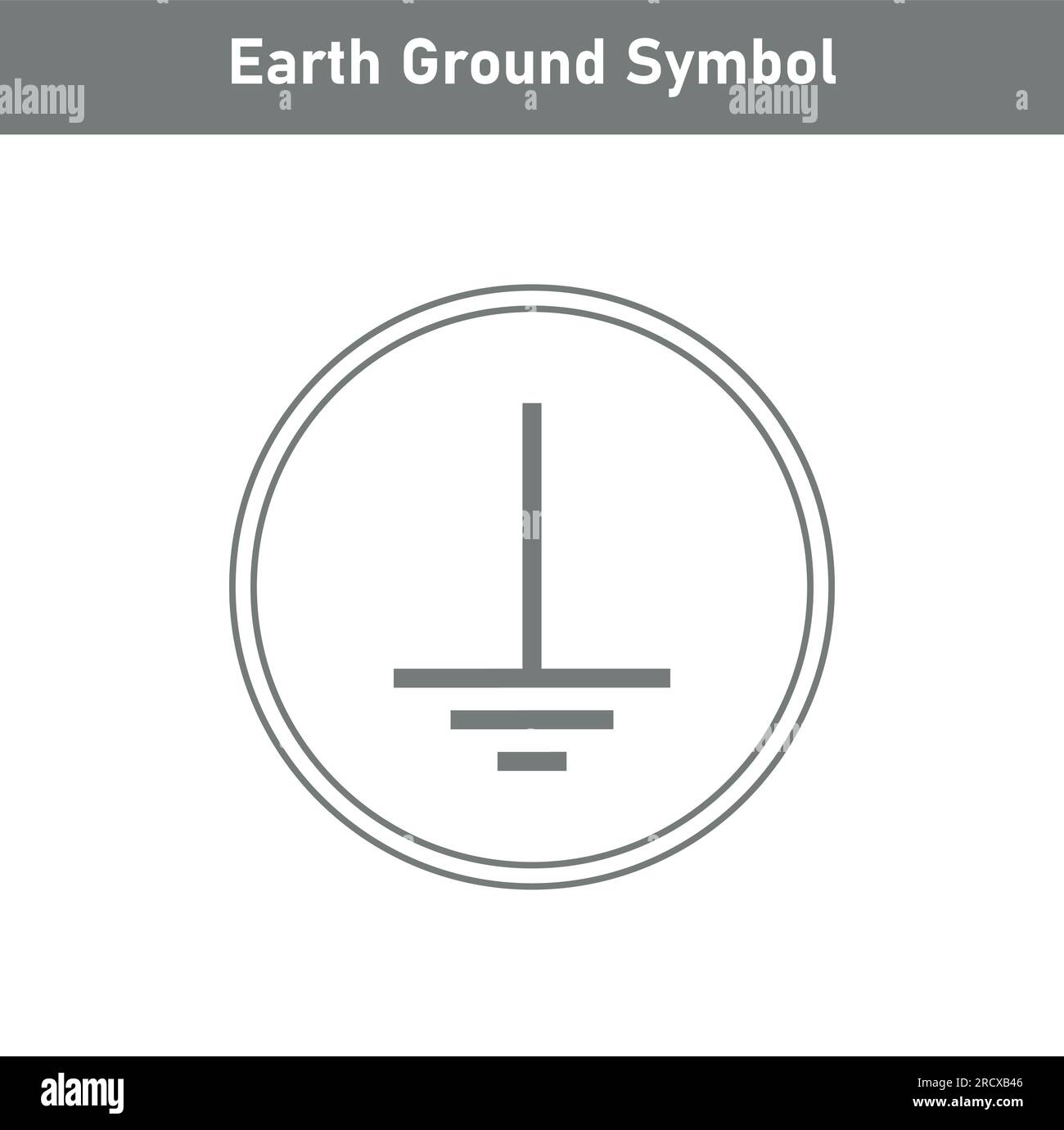 icône représentant un symbole de mise à la terre de protection dans le secteur électrique. illustration vectorielle isolée sur fond blanc. Illustration de Vecteur
