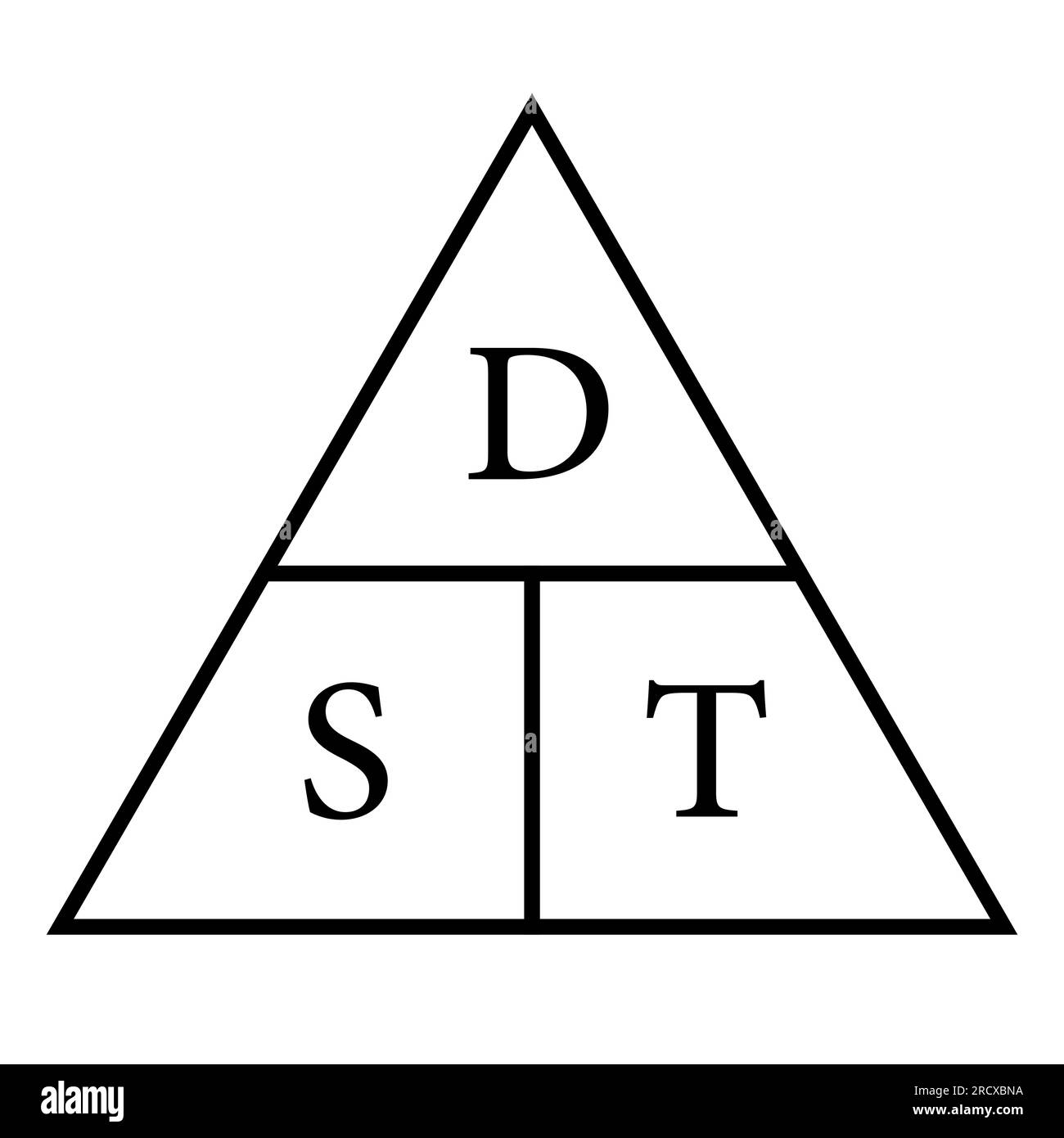 Formule de triangle de temps de distance de vitesse. Illustration ...