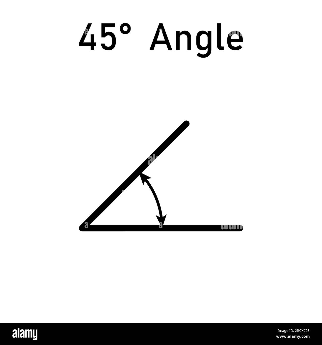 Sommet de symbole d'angle en mathématiques. icône mesurer l'angle. Illustration vectorielle isolée sur fond blanc. Illustration de Vecteur