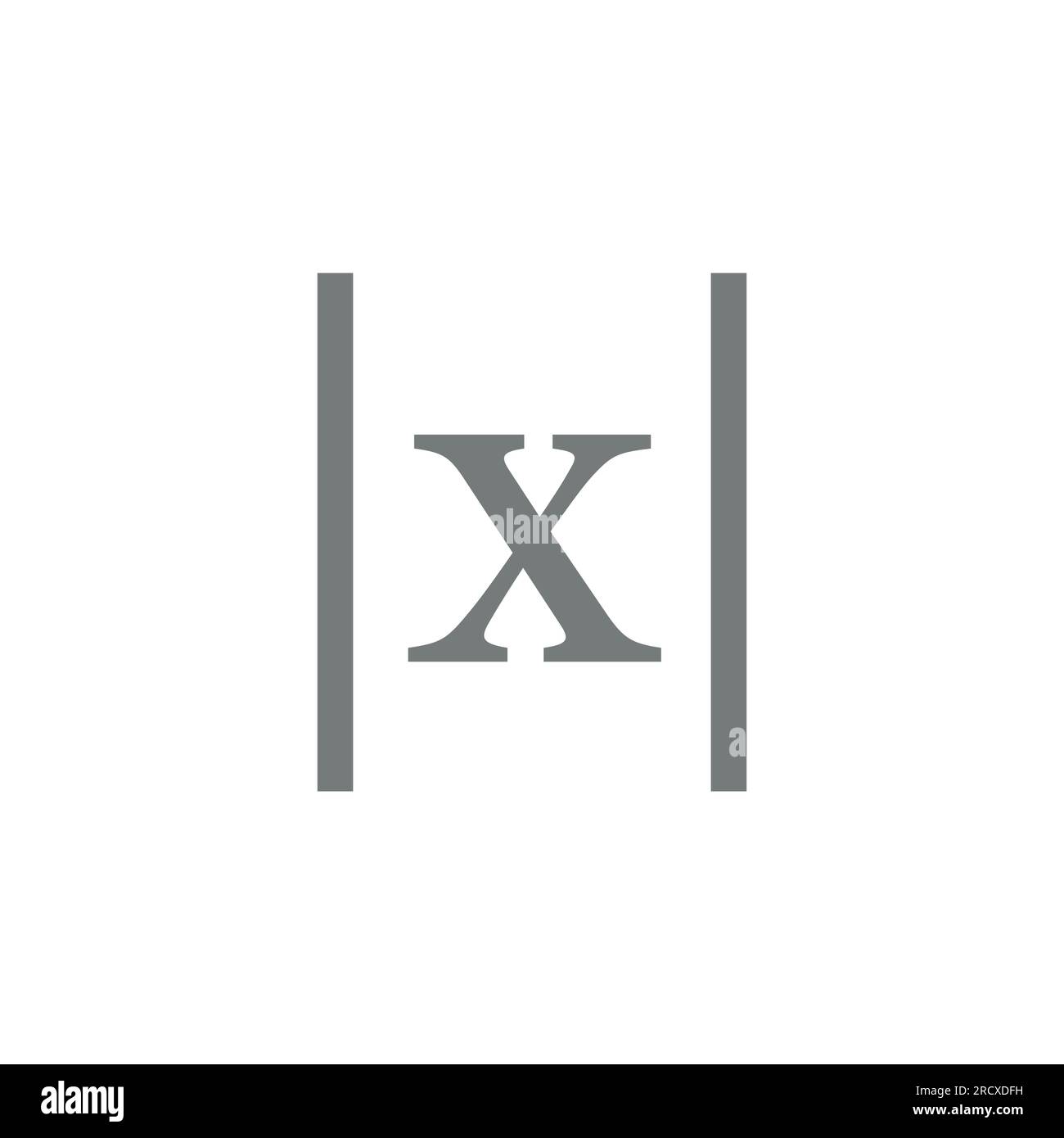 Valeur absolue du nombre réel. Équations en valeur absolue de x en mathématiques. Illustration de Vecteur