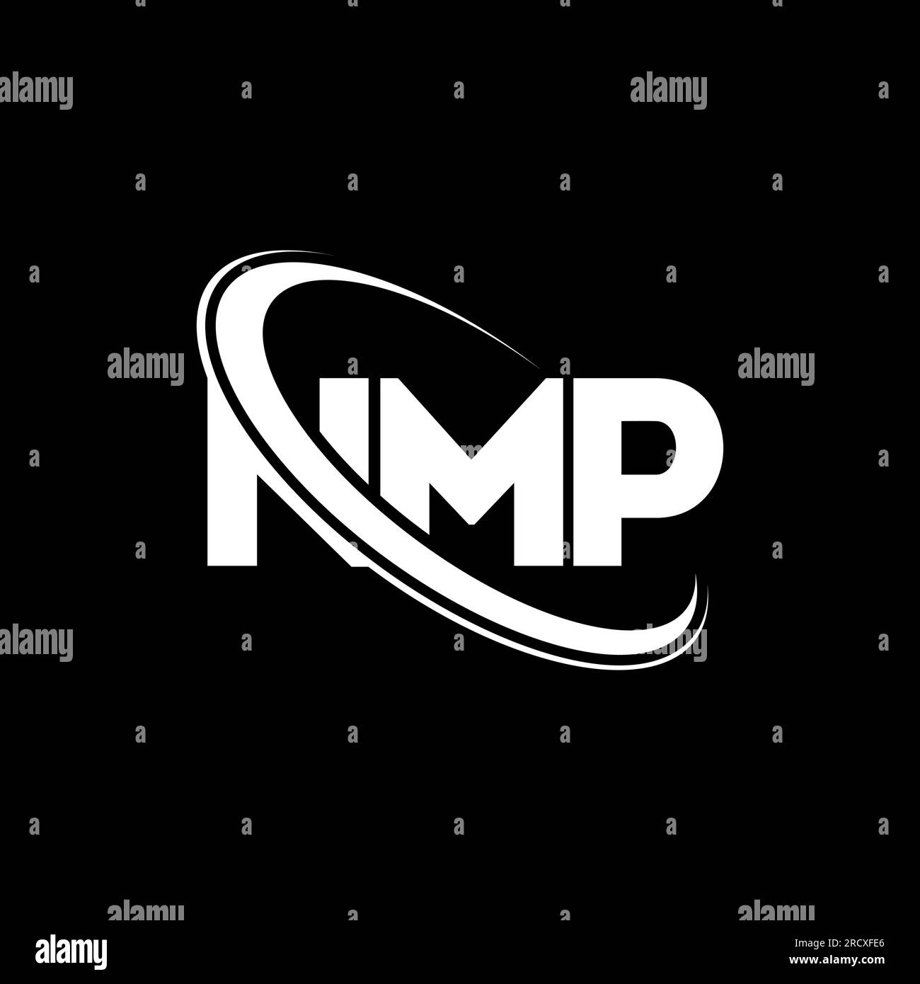 Logo NMP. Lettre NMP. Logo de lettre NMP. Initiales logo NMP lié à un cercle et logo monogramme majuscule. Typographie NMP pour la technologie, les entreprises Illustration de Vecteur