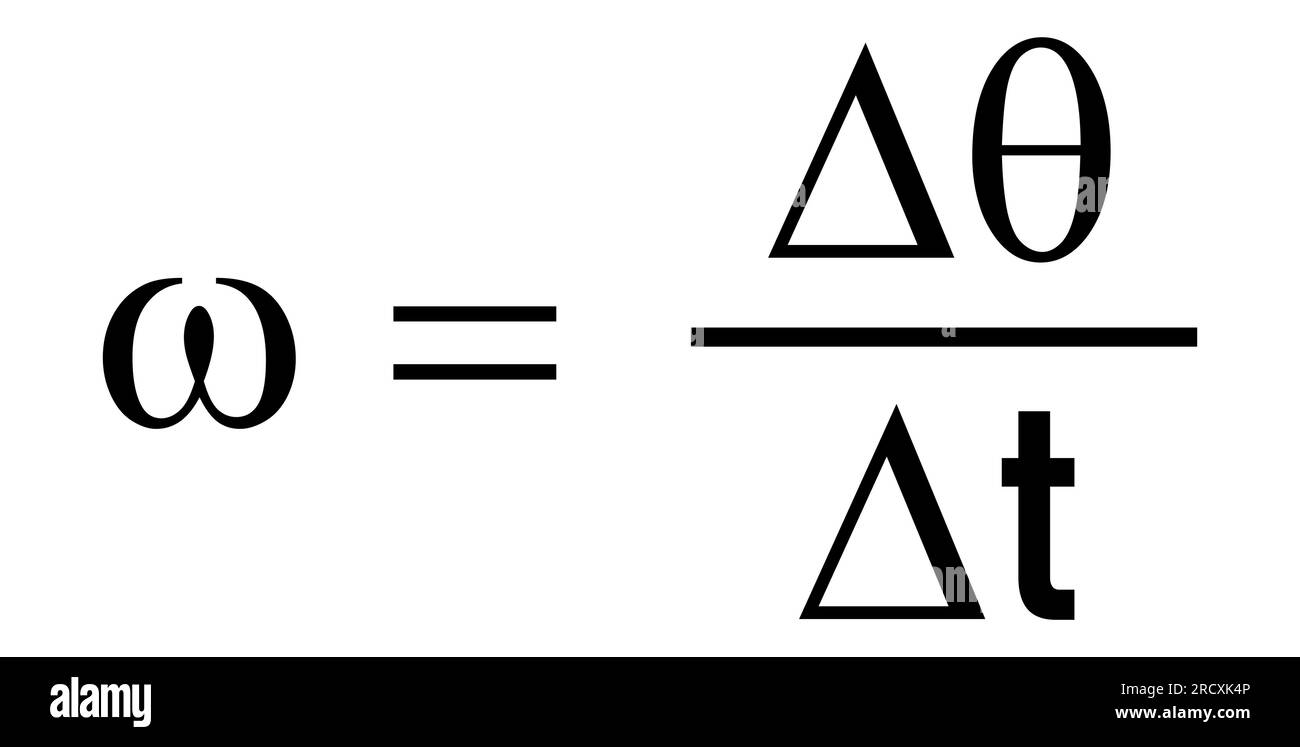 Formule de vitesse angulaire en physique. Illustration vectorielle Illustration de Vecteur