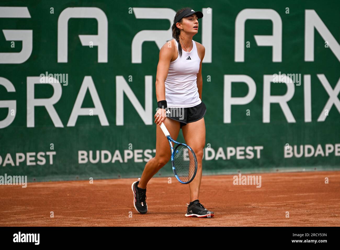 Budapest, Hongrie. 17 juillet 2023. Elina Avanesyan (RUS) lors du match du  premier jour du Grand Prix de tennis de Hongrie WTA250 le 17 juillet 2023  au Romai Teniszakademia, Budapest, Hongrie crédit :