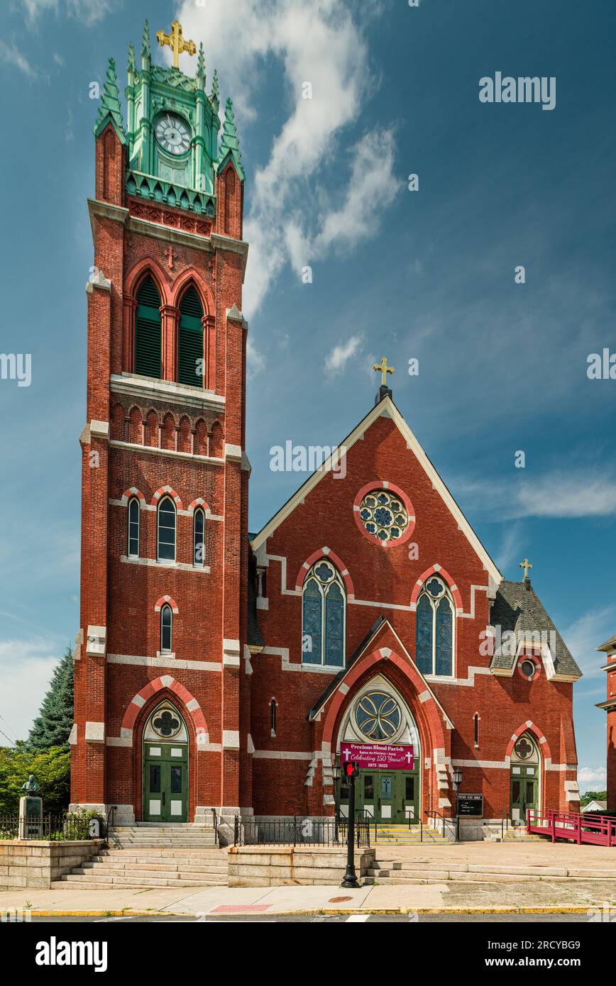 L'Église du Precieux Sang   Woonsocket, Rhode Island, États-Unis Banque D'Images
