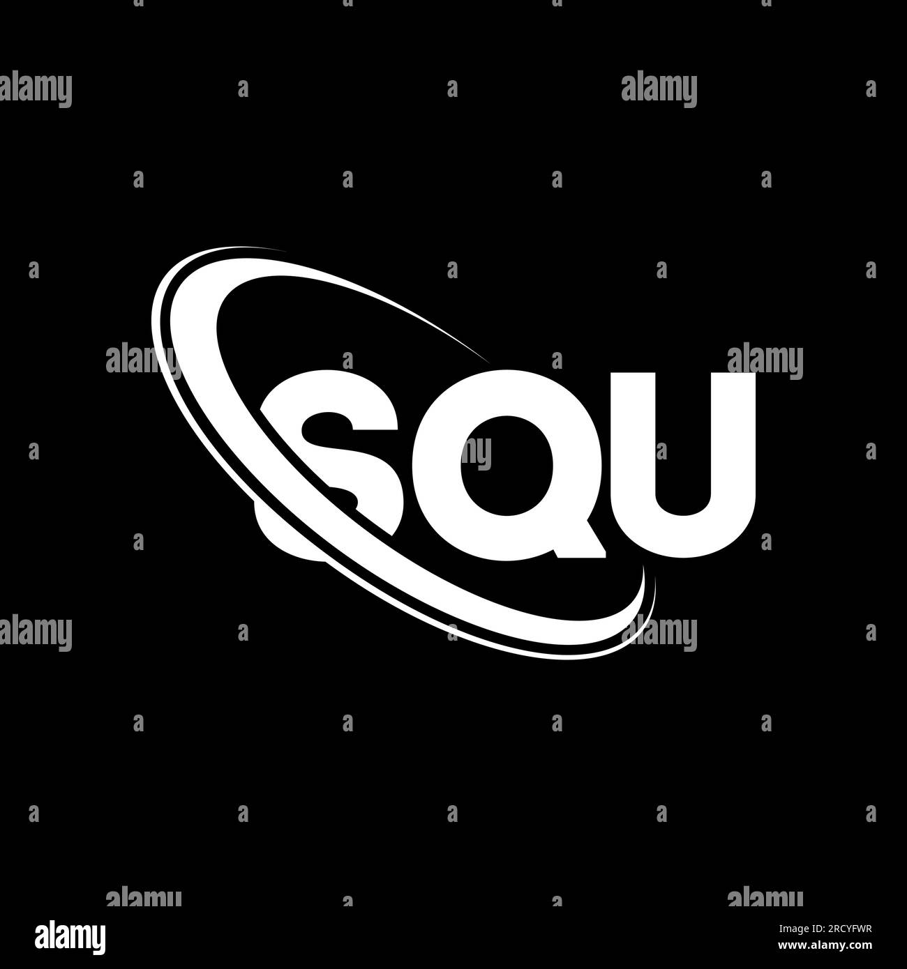 Logo SQU. Lettre SQU. Logo de lettre SQU. Initiales SQU logo lié avec cercle et logo monogramme majuscule. Typographie SQU pour la technologie, les entreprises Illustration de Vecteur