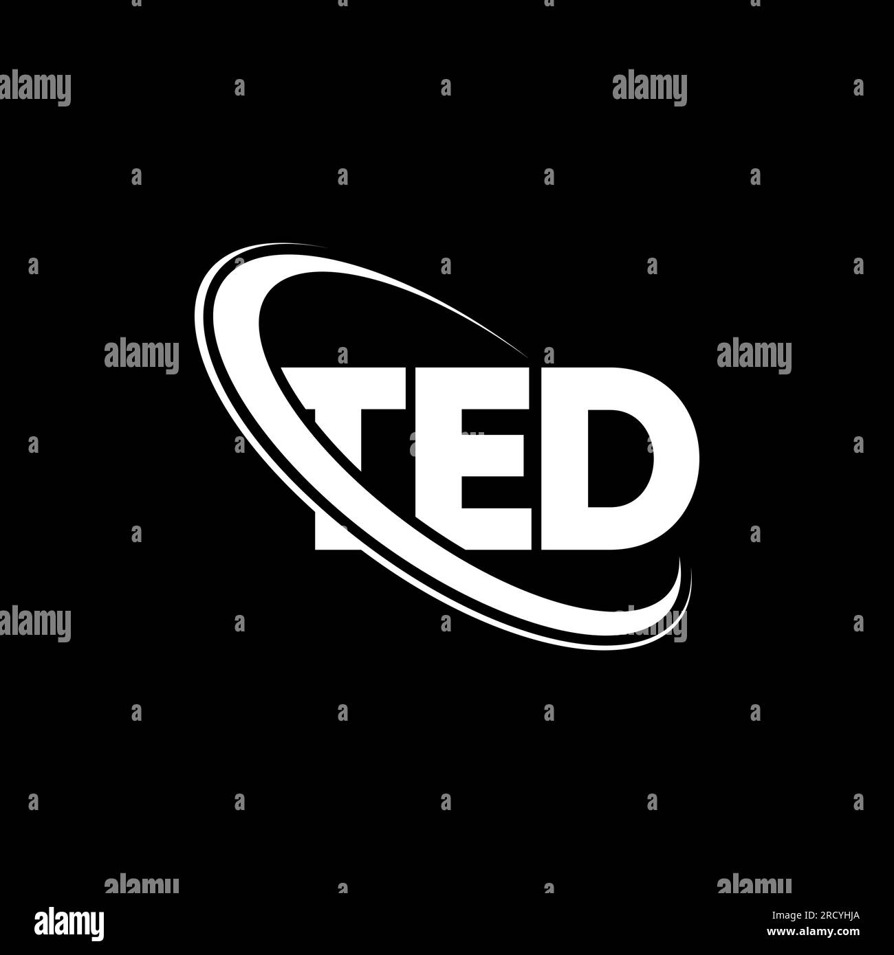 Logo TED. Lettre TED. Logo de la lettre TED. Initiales TED logo lié avec cercle et logo monogramme majuscule. TED typographie pour la technologie, les entreprises Illustration de Vecteur