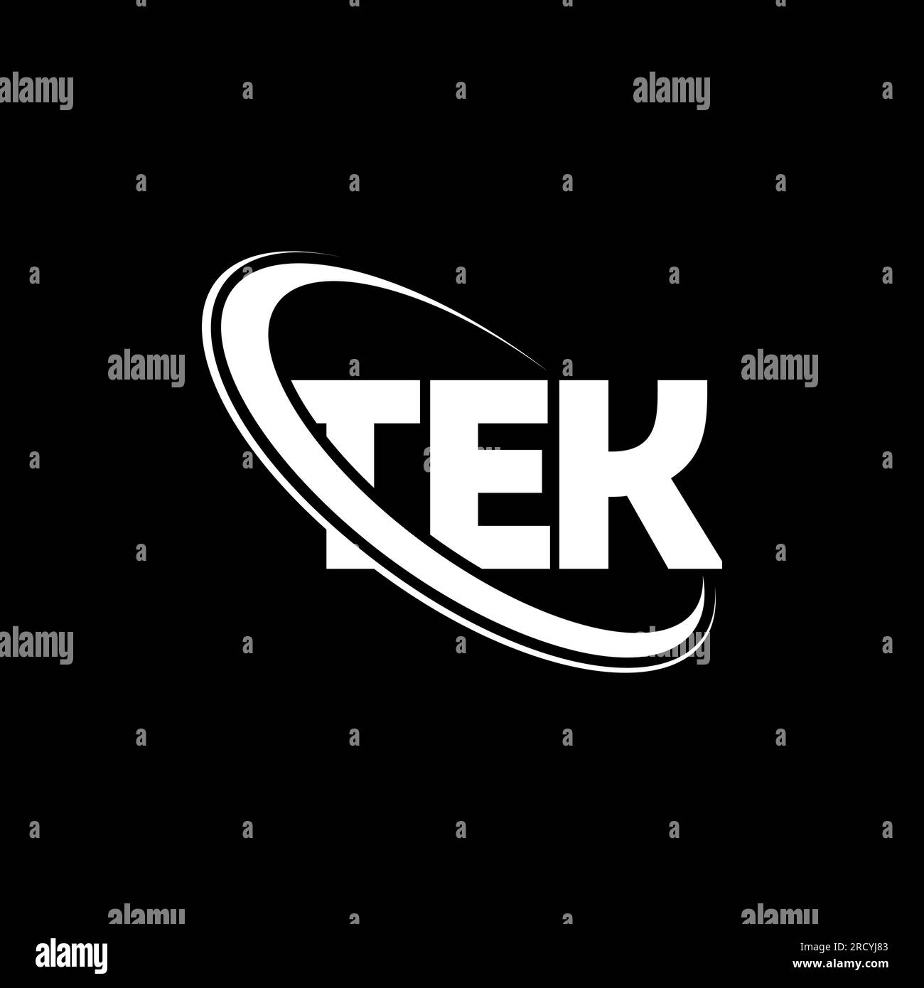 Logo TEK. Lettre TEK. Logo de lettre TEK. Initiales TEK logo lié avec cercle et logo monogramme majuscule. Typographie TEK pour la technologie, les entreprises Illustration de Vecteur