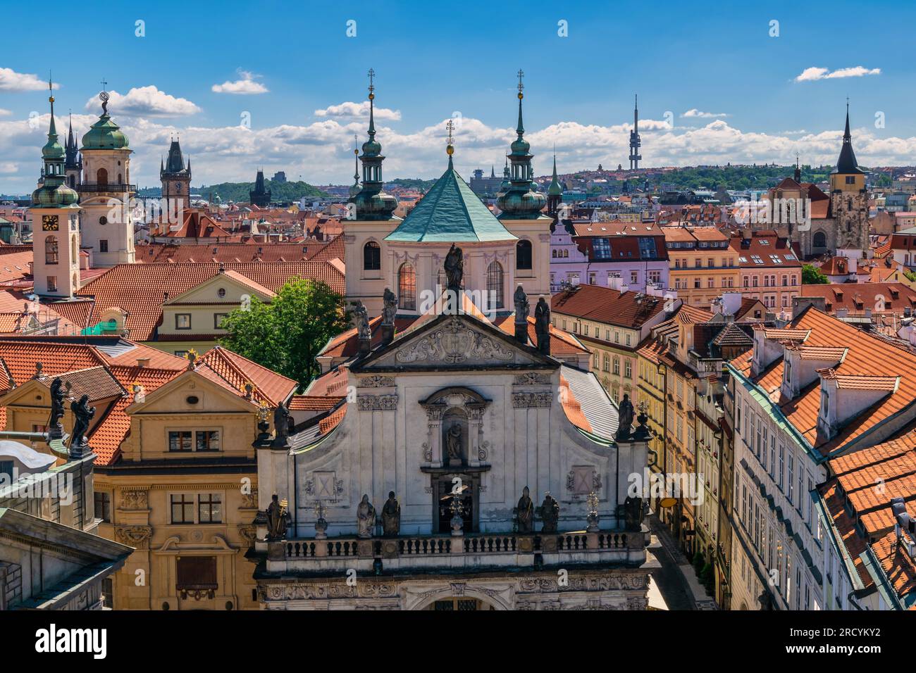 Prague République tchèque, vue panoramique de la ville à la vieille ville de Prague, Tchéquie Banque D'Images