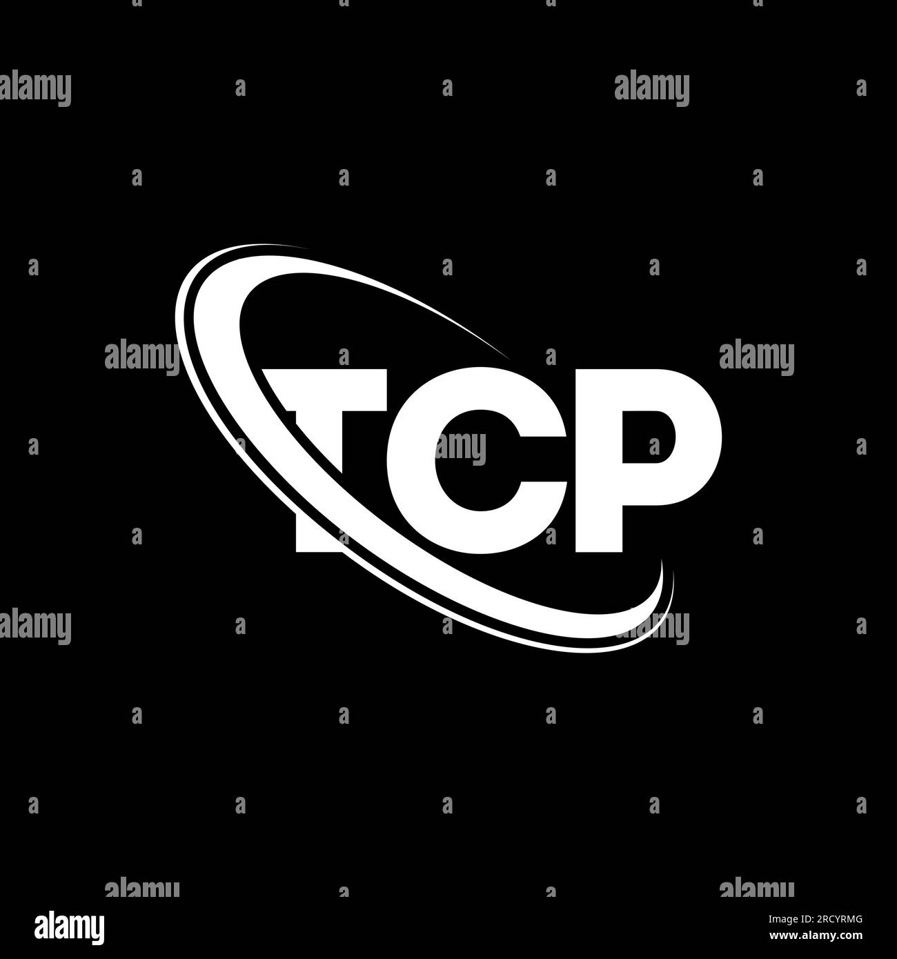 Logo TCP. Lettre TCP. Logo de lettre TCP. Initiales logo TCP lié à un cercle et logo monogramme majuscule. Typographie TCP pour la technologie, les entreprises Illustration de Vecteur