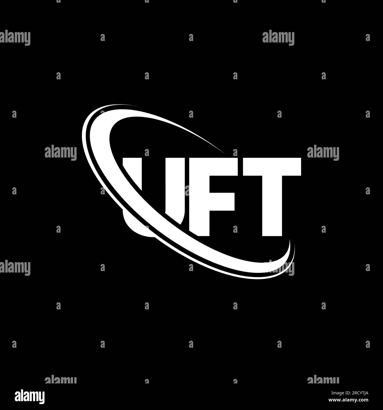 Logo UFT. Lettre UFT. Logo de lettre UFT. Initiales UFT logo lié avec cercle et logo monogramme majuscule. Typographie UFT pour la technologie, les entreprises Illustration de Vecteur