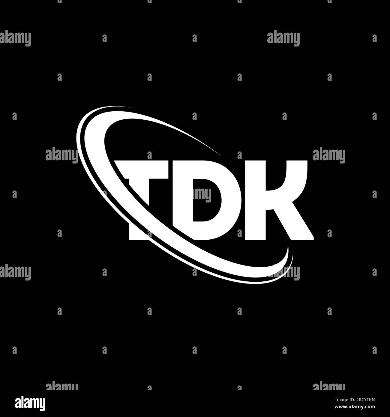 Logo TDK. Lettre TDK. Logo de la lettre TDK. Initiales TDK logo lié avec cercle et logo monogramme majuscule. Typographie TDK pour la technologie, les entreprises Illustration de Vecteur