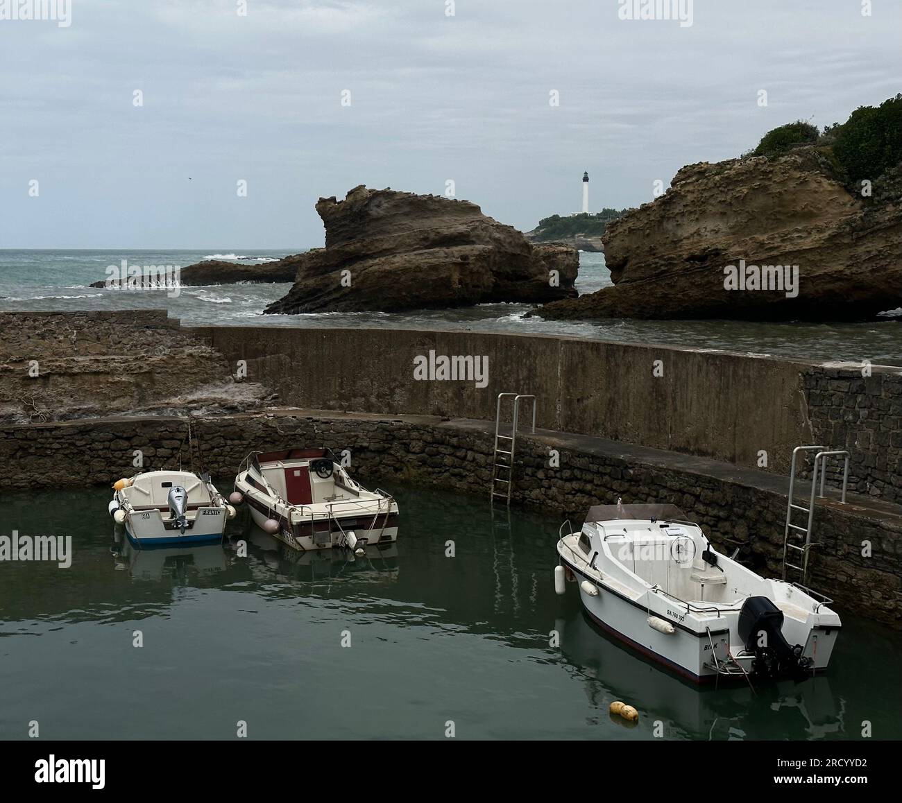 Biarritz port de pêche Banque D'Images