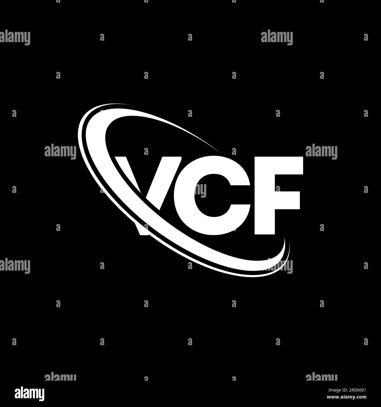 Logo VCF. Lettre VCF. Logo lettre VCF. Initiales logo VCF lié à un cercle et logo monogramme majuscule. Typographie VCF pour la technologie, les entreprises Illustration de Vecteur