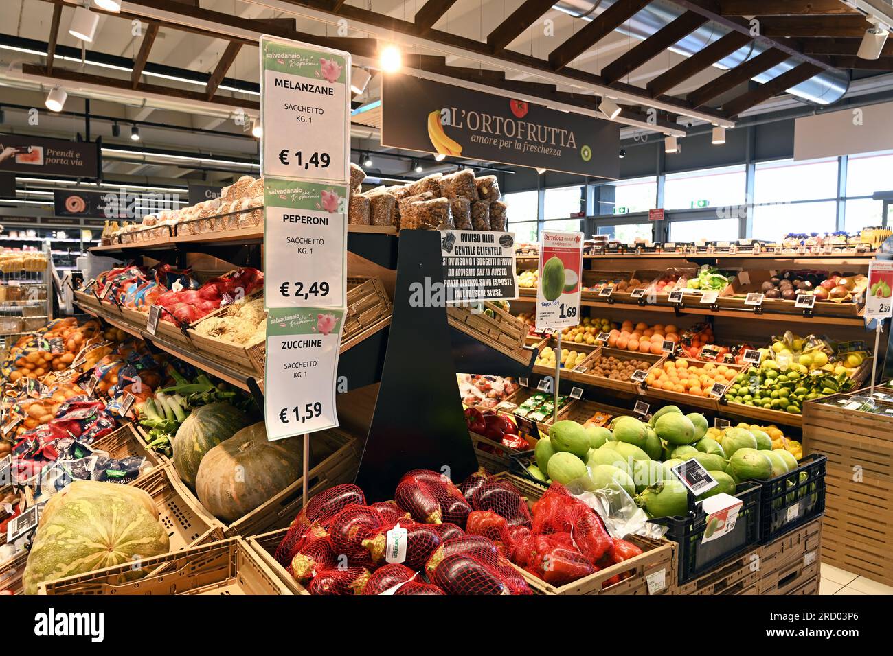 Greengrocery d'un supermarché Banque D'Images