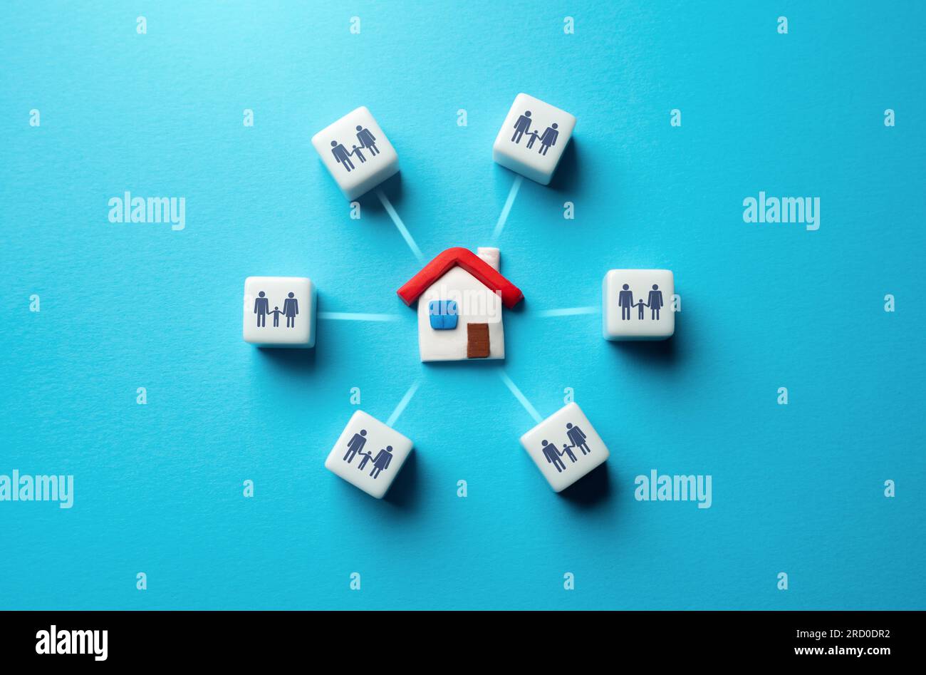 Logement abordable pour les jeunes familles. Conditions favorables à la croissance démographique. Programmes hypothécaires préférentiels pour le financement de la construction. Exigez un Banque D'Images