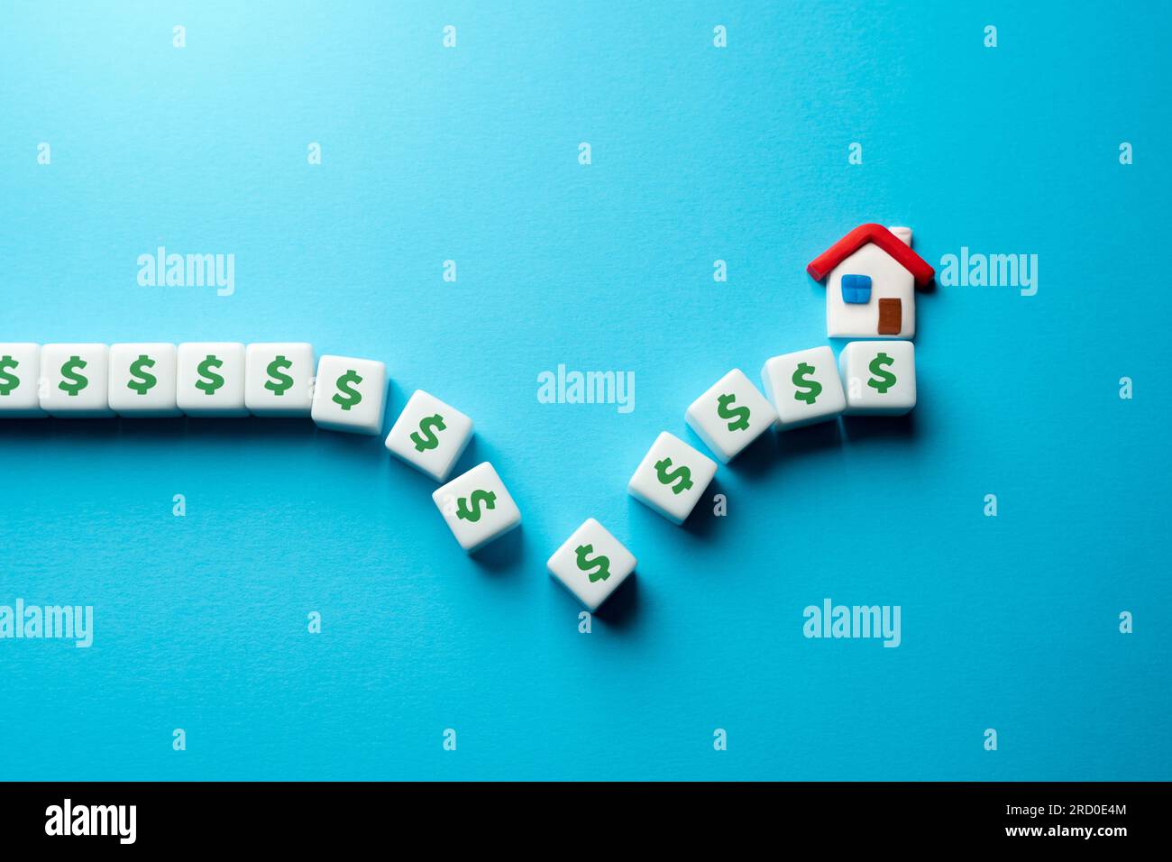 La violation de la stabilité financière annule les plans d'achat d'une maison. Restrictions dans la politique du marché immobilier. Rupture de l'accord. Facteurs pr Banque D'Images