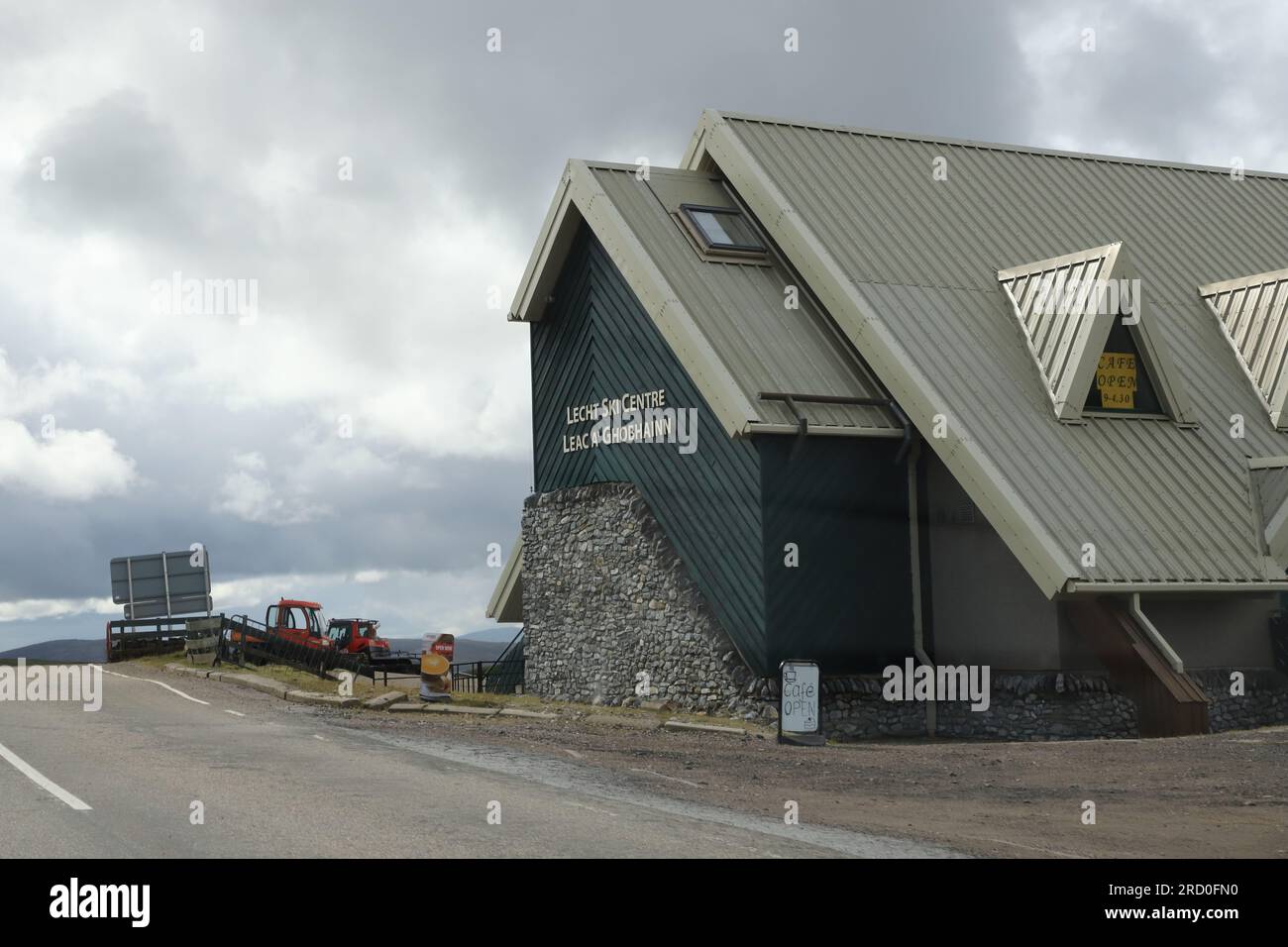 Extérieur du Lecht ski Centre Scotland juillet 2023 Banque D'Images