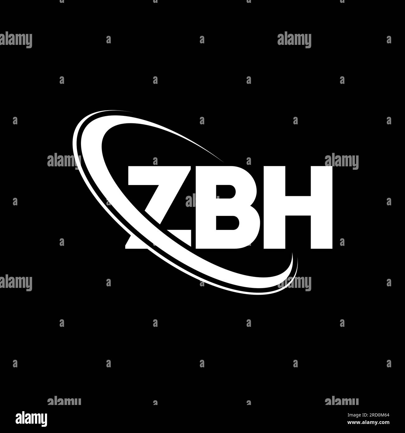 Logo ZBH. Lettre ZBH. Logo lettre ZBH. Initiales ZBH logo lié avec cercle et logo monogramme majuscule. Typographie ZBH pour la technologie, les entreprises Illustration de Vecteur