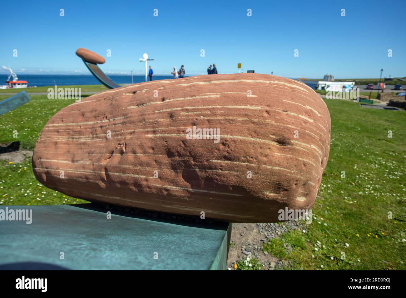 John O' Groats, Caithness, Écosse, juillet 2023, les visiteurs de John O' Groats peuvent admirer des sculptures dans la région. Banque D'Images