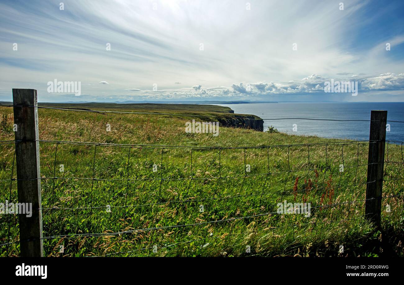 Dunnet Head, Caithness, Écosse, 6 juillet 2023, vue de la mer du Nord depuis Dunnet Head Banque D'Images