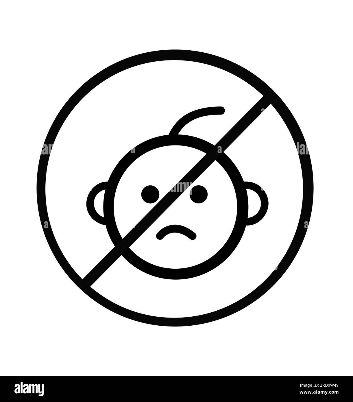 illustration vectorielle d'étiquette d'avertissement d'âge Illustration de Vecteur