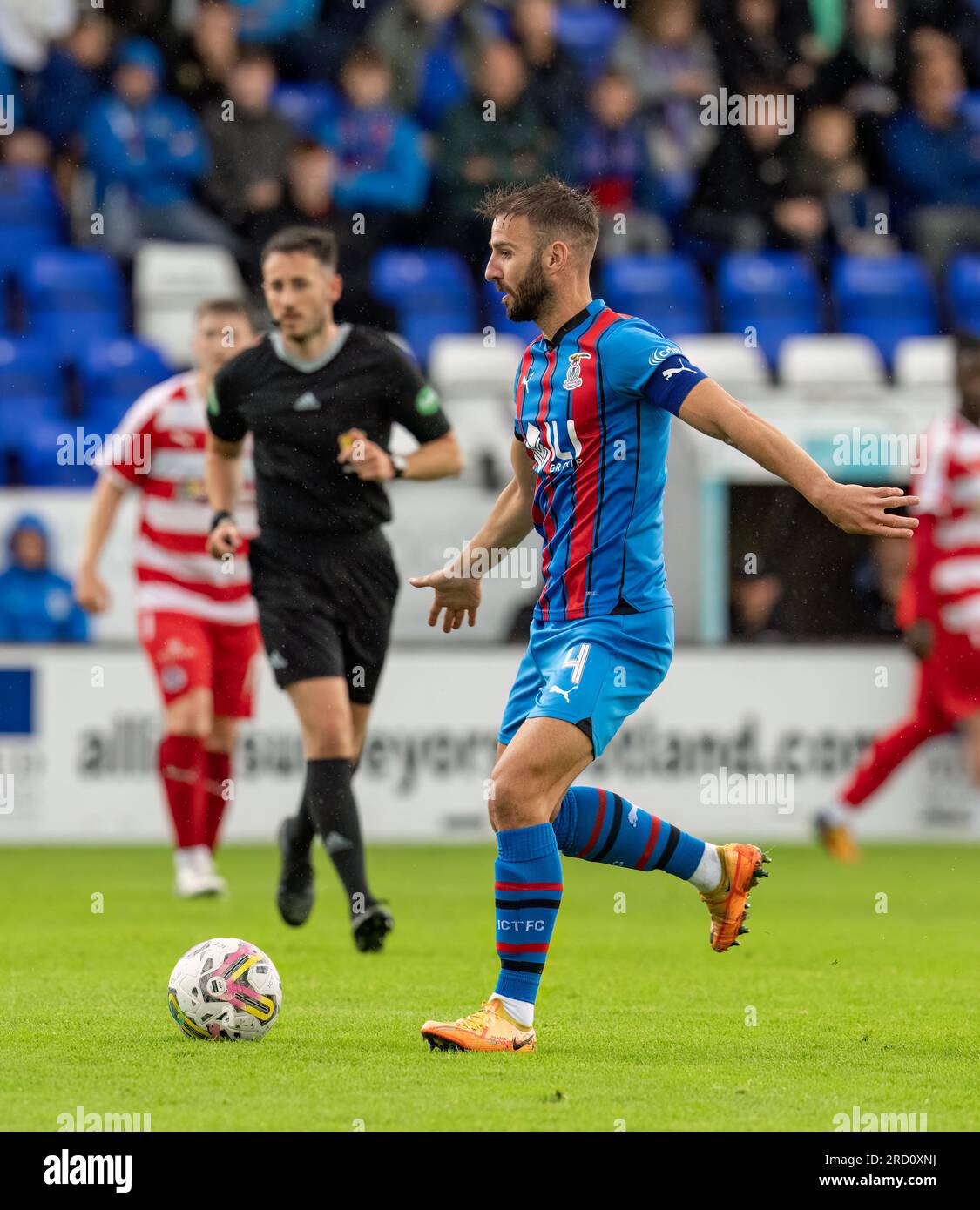 15 juillet 2023. Caledonian Stadium, Inverness, Écosse. Il s'agit de l'égalité de la Viaplay Cup entre l'Inverness Caledonian Thistle FC (ICT) et Bonnyrigg RO Banque D'Images