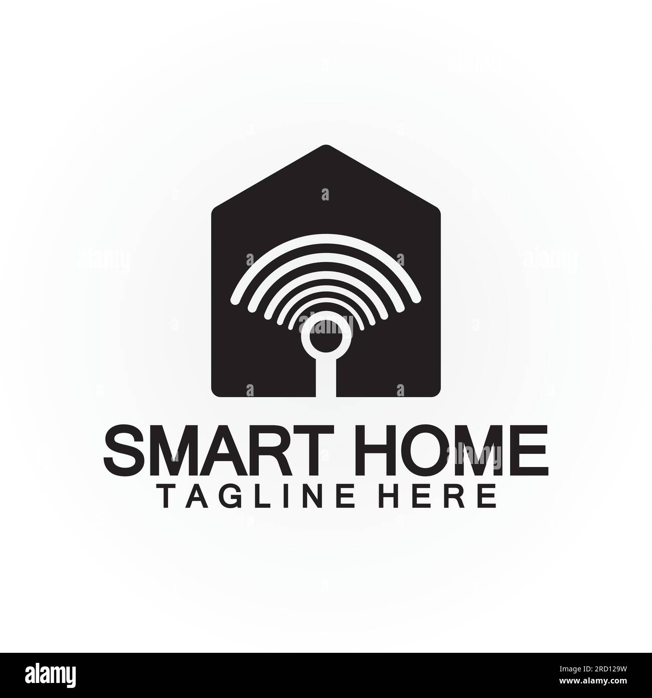 Smart Home Tech signal wifi sans fil logo Vector modèle de conception Illustration de Vecteur