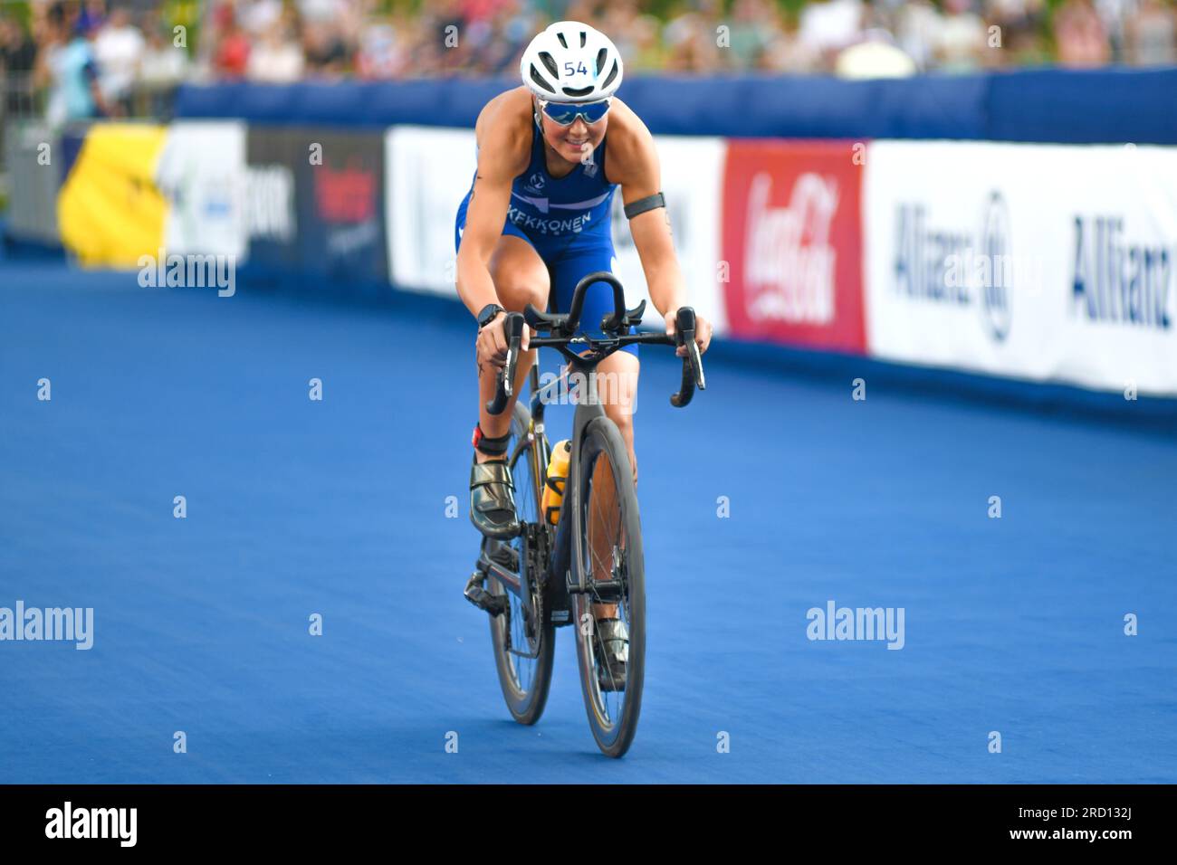 Julia Kekkonen (Finlande). Femmes de triathlon. Championnats d'Europe Munich 2022 Banque D'Images