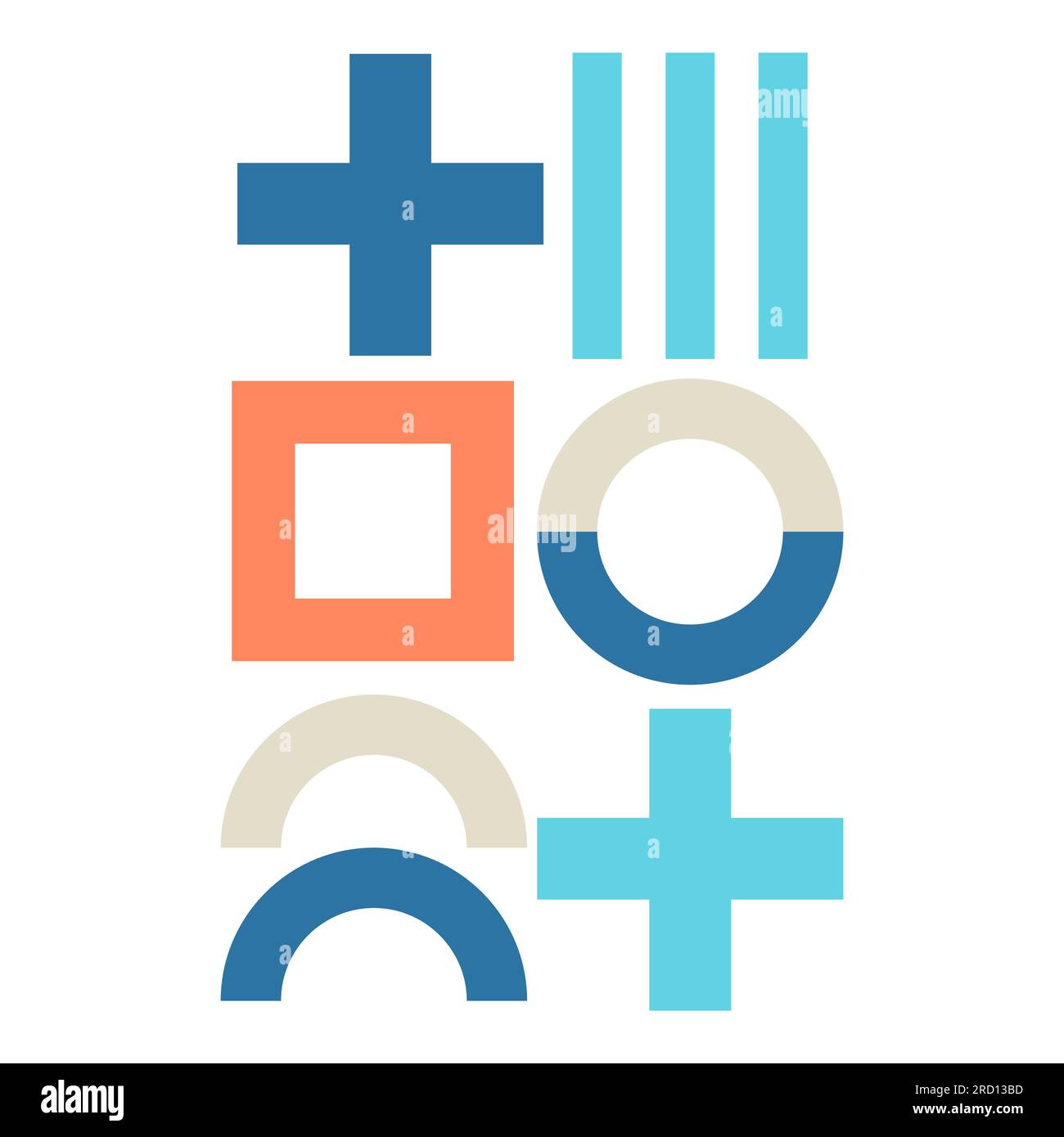 Motifs géométriques combinaison d'éléments de brochure Illustration de Vecteur