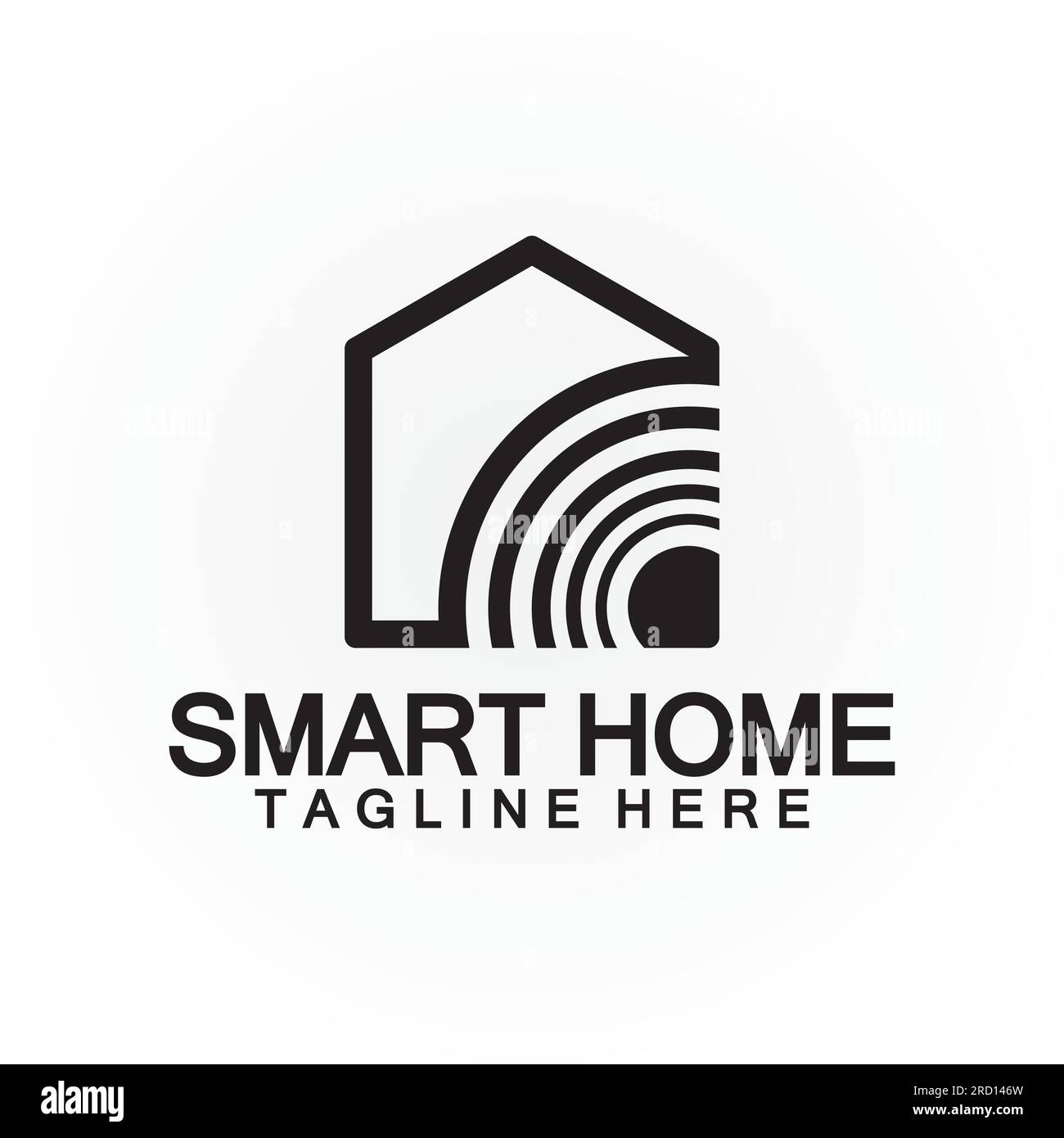 Smart Home Tech signal wifi sans fil logo Vector modèle de conception Illustration de Vecteur