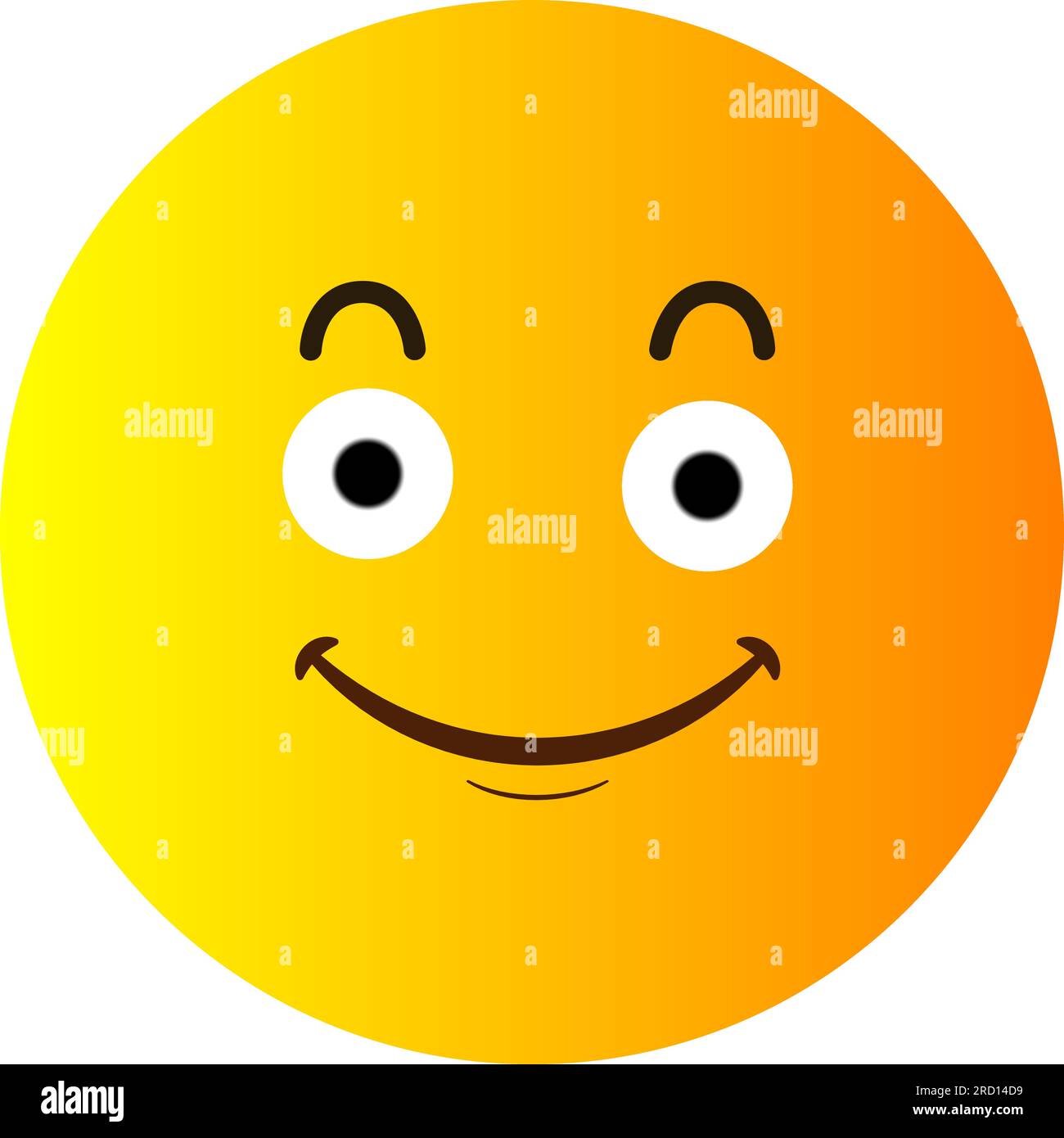 Visage souriant jaune pour votre conception. Illustration de concept de carte sourire heureux. Сharacter pour la conception web ou de carte. Élément graphique pour l'arrière-plan Illustration de Vecteur