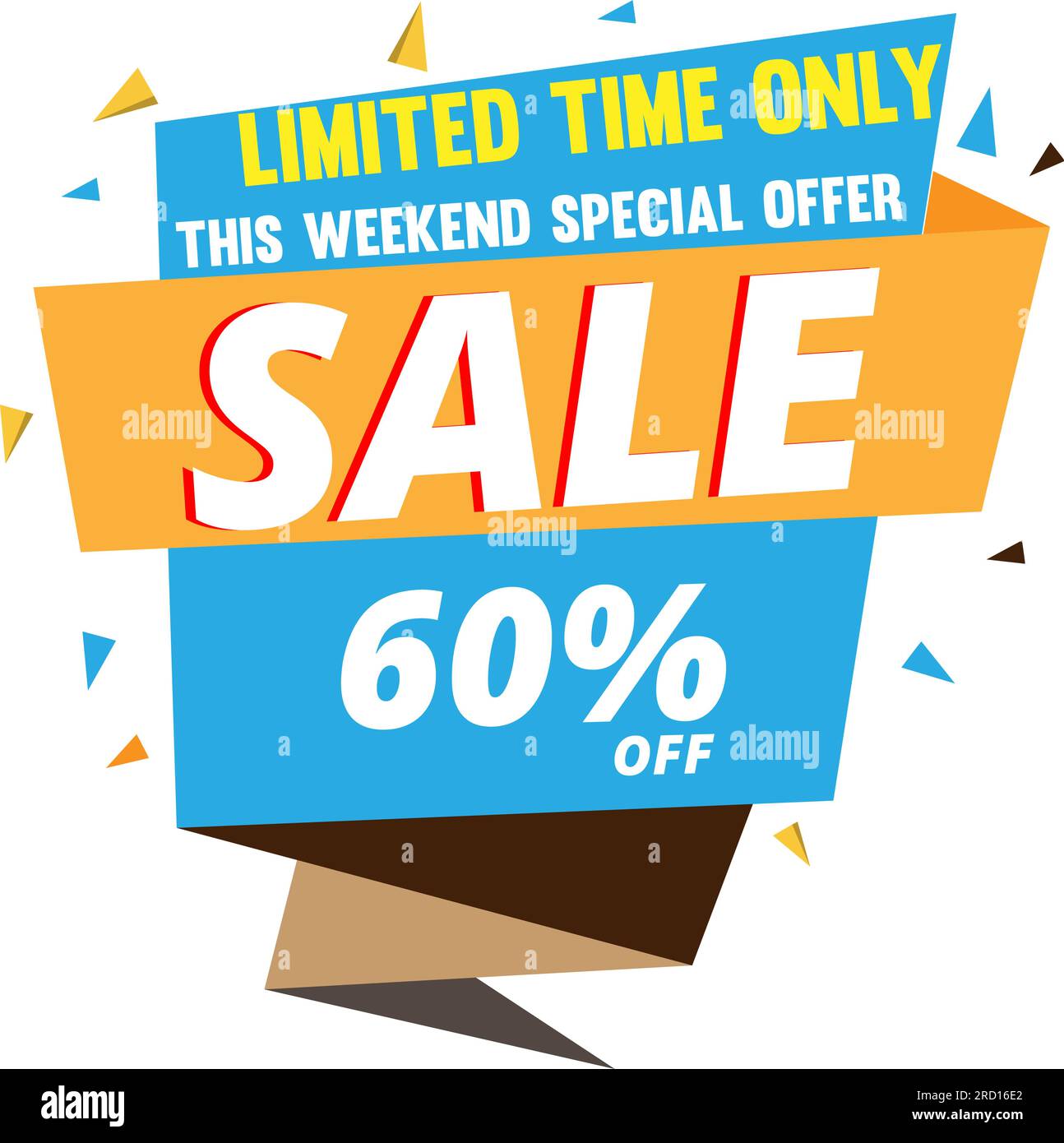 bannière de modèle de vente jusqu'à 60% de rabais Illustration de Vecteur