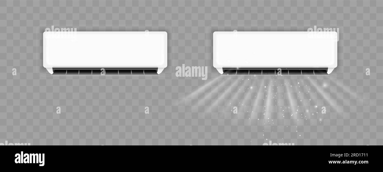 Illustration de la conception du climatiseur, débit de froid du vent. Air conditionné chambre vague vent réaliste vent vent climat conception de mur plus frais. Illustration de Vecteur