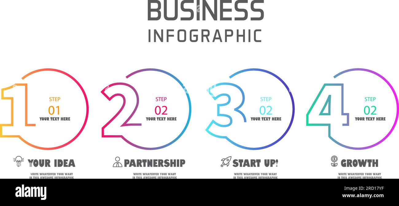 Modèle d'infographie commerciale Illustration de Vecteur