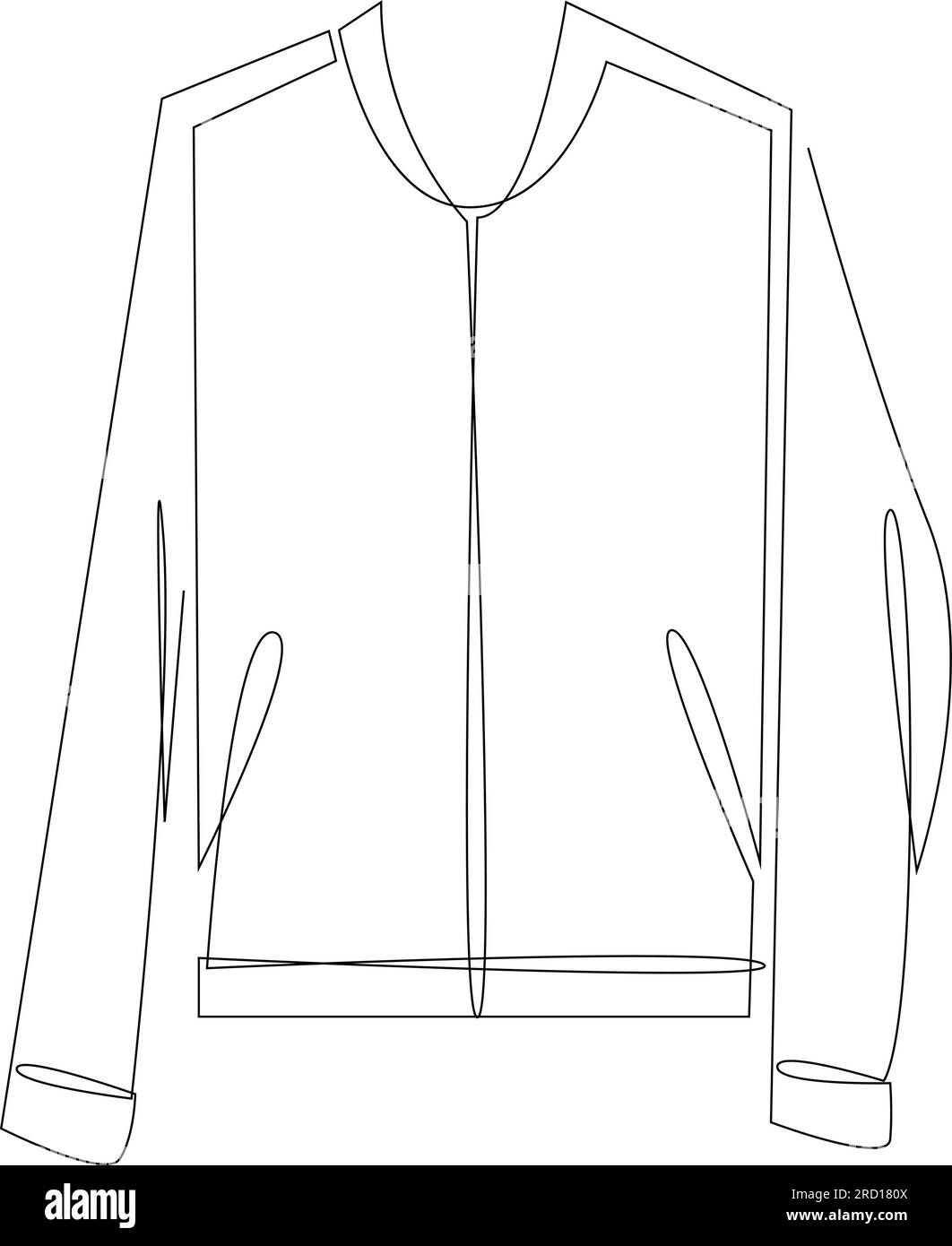 Veste Varsity un dessin en ligne continue. Doodle minimaliste à ligne unique. Illustration vectorielle Illustration de Vecteur