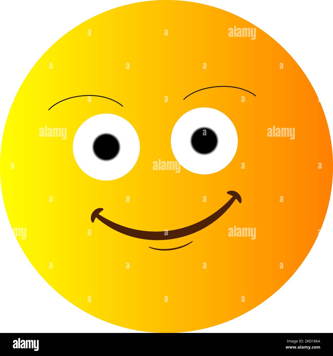 Visage souriant jaune pour votre conception. Illustration de concept de carte sourire heureux. Сharacter pour la conception web ou de carte. Élément graphique pour l'arrière-plan Illustration de Vecteur