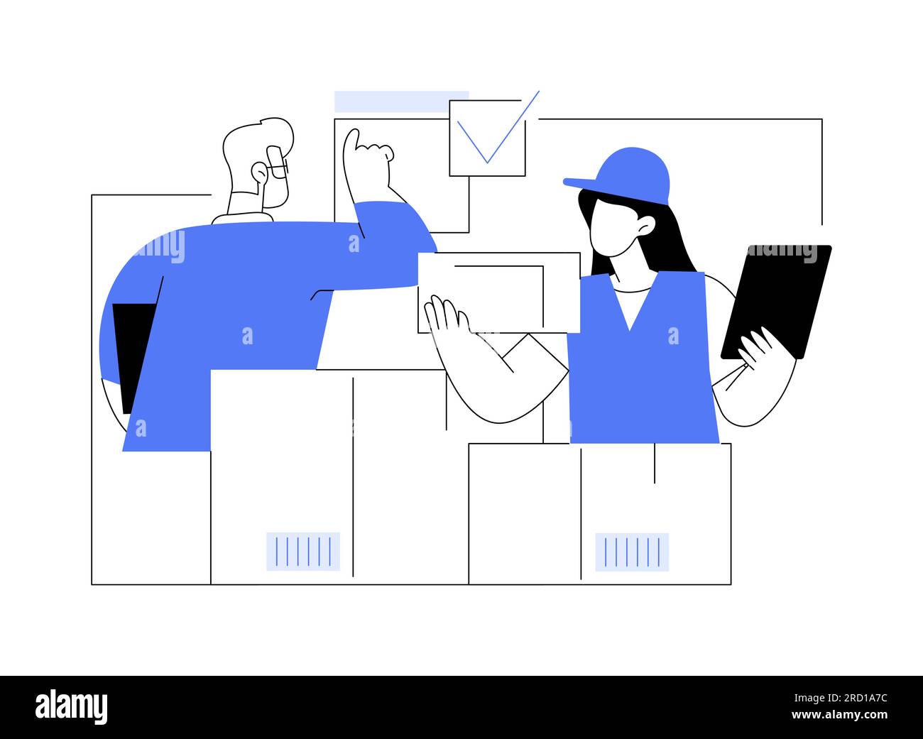 Illustration vectorielle de concept abstraite d'audit d'entrepôt. Illustration de Vecteur